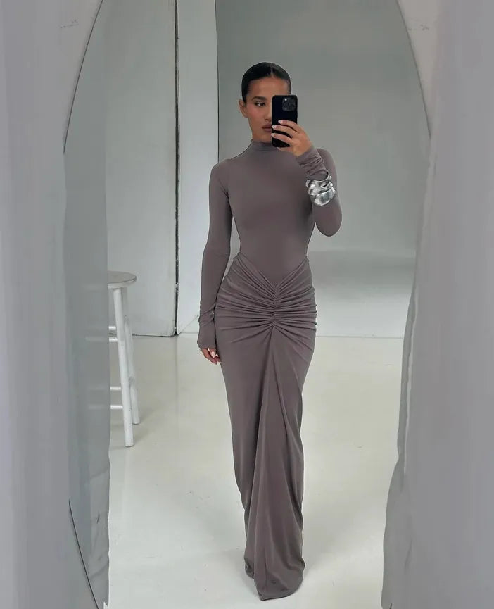 Effie Kats ‘Tia’ Nutmeg Maxi Set