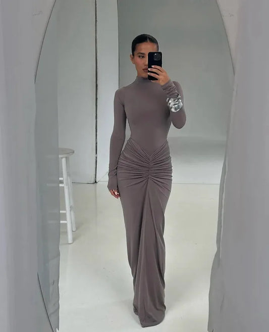 Effie Kats ‘Tia’ Nutmeg Maxi Set