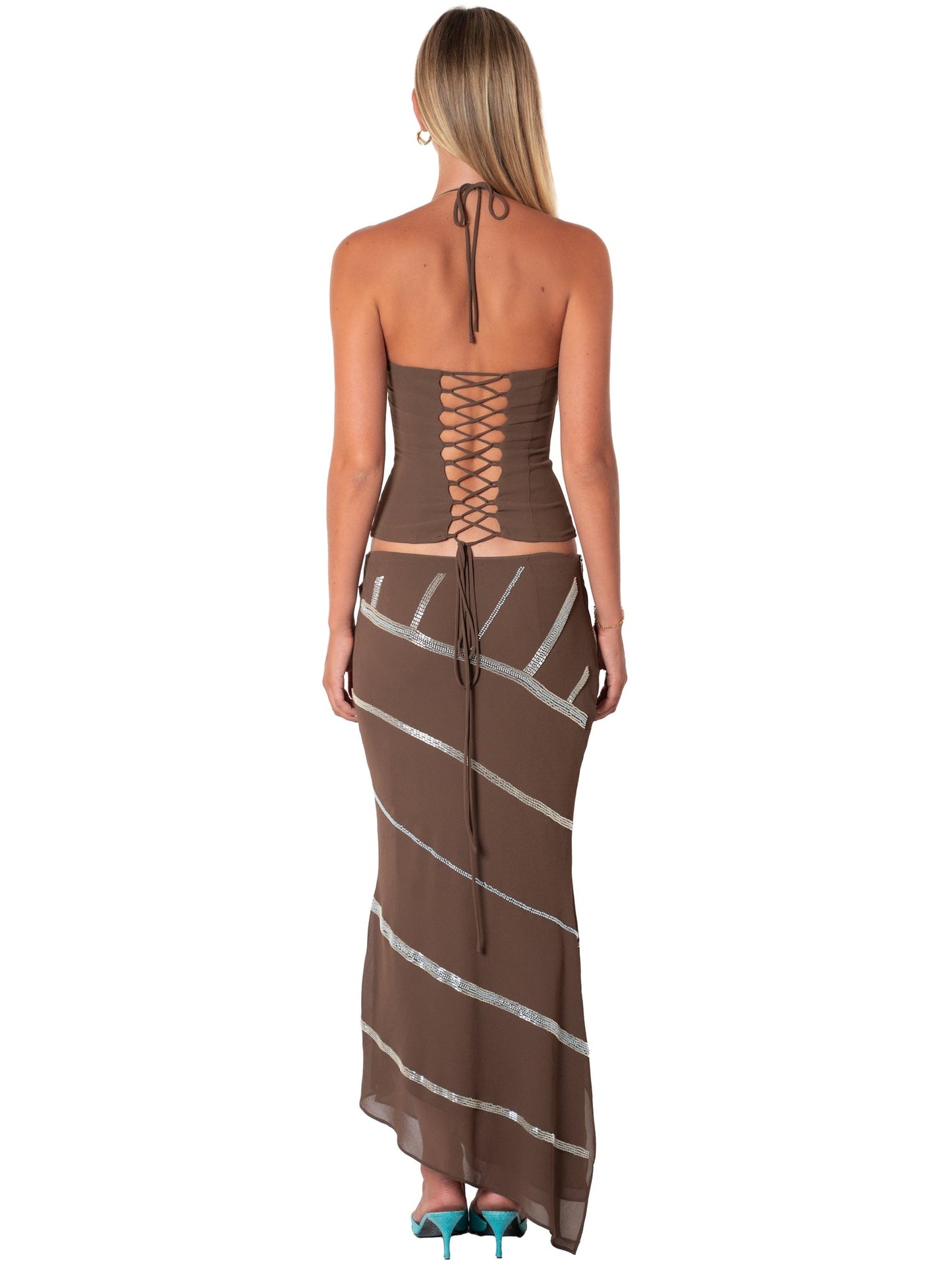 I am Delilah Ines Corset Set Mocha