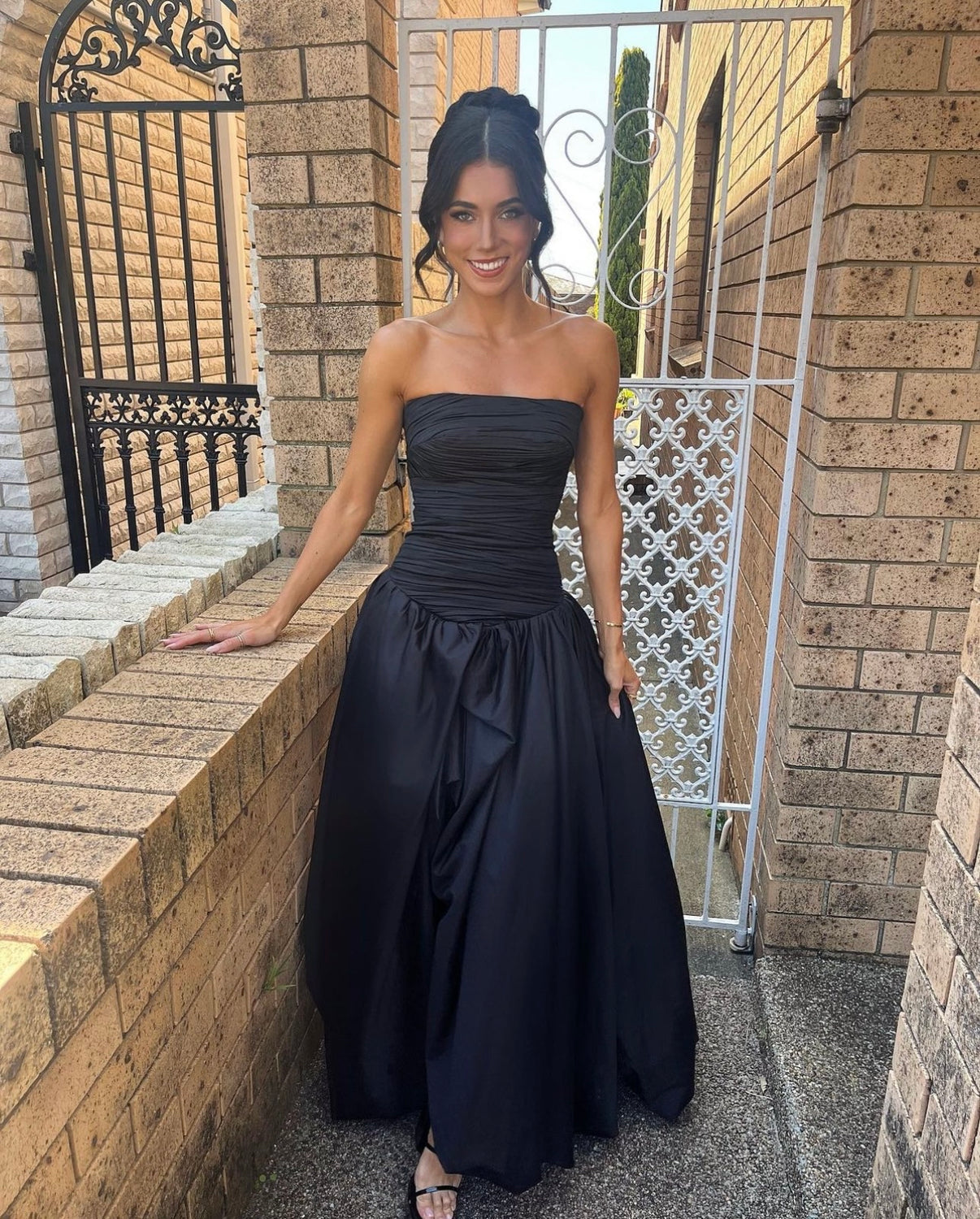 Aje Violette Bubble Hem Maxi Dress