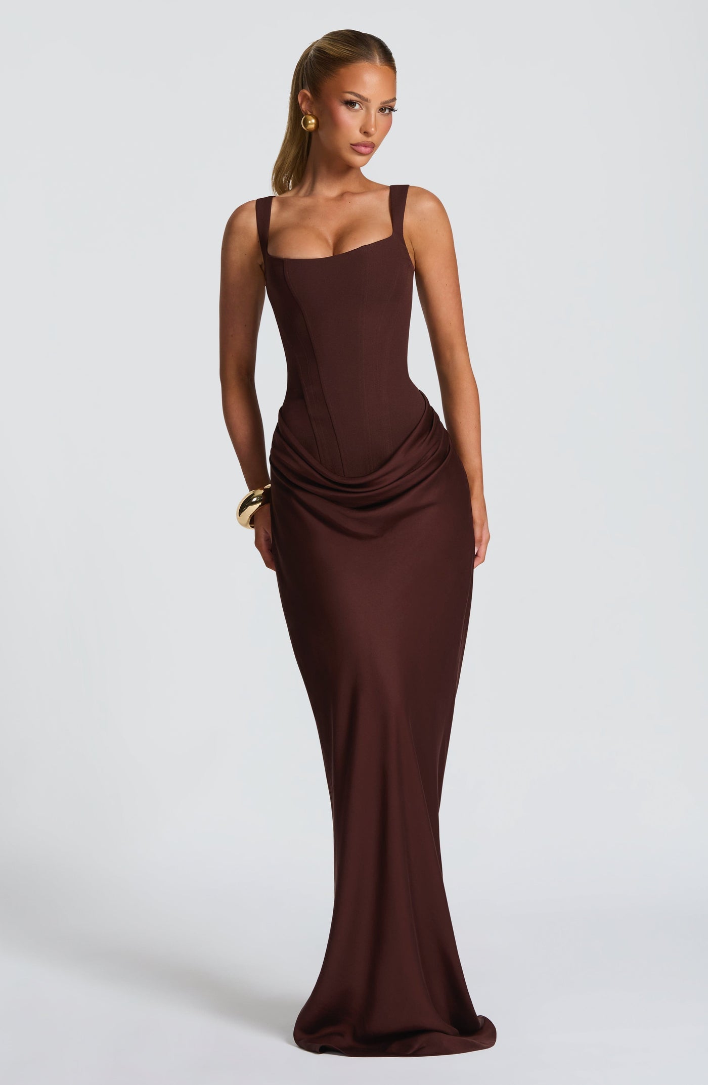 Babyboo Cornelia Maxi Dress - Plum Brown