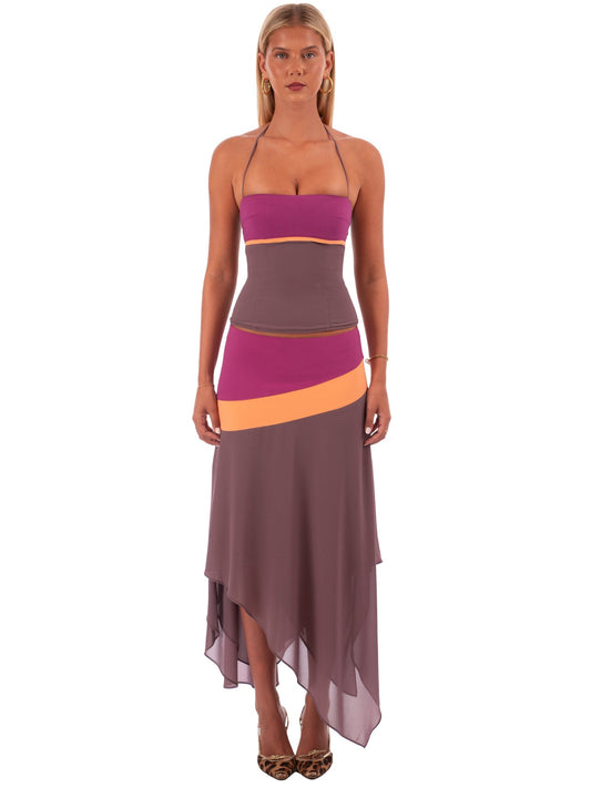 I am Delilah Iris Corset Set in Mauve
