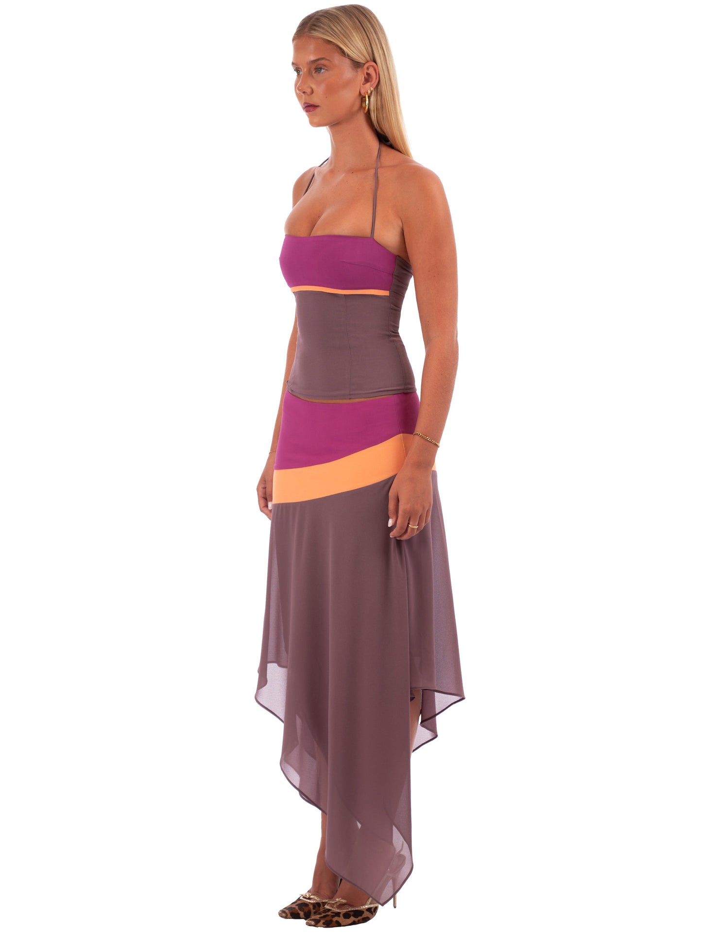 I am Delilah Iris Corset Set in Mauve