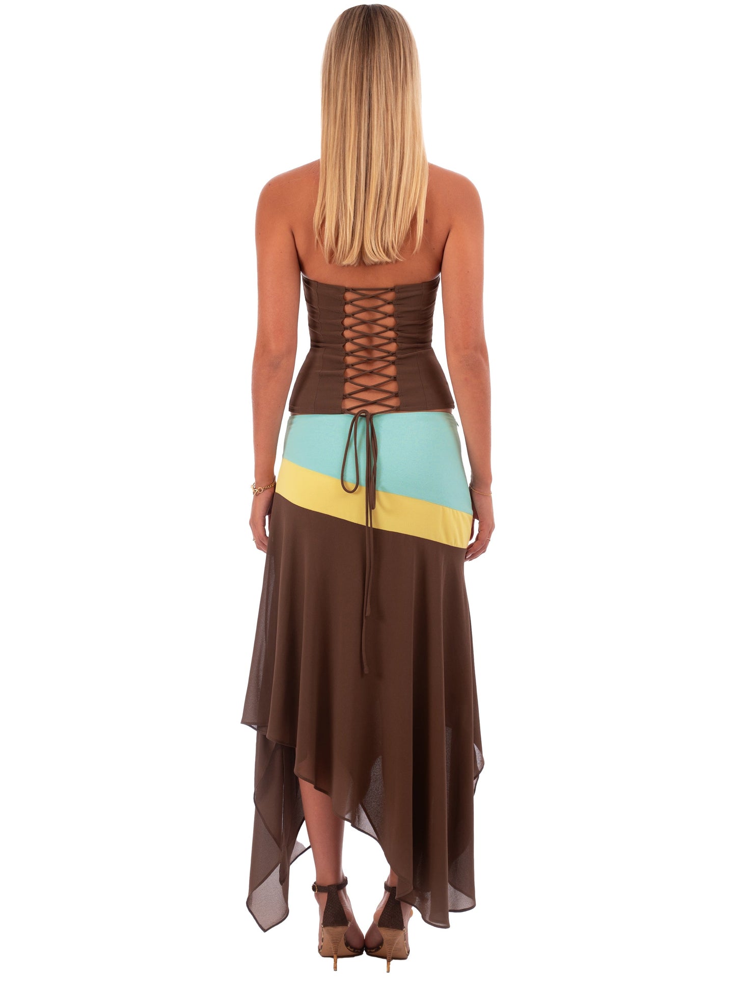 I am Delilah Iris Corset Set in Mocha