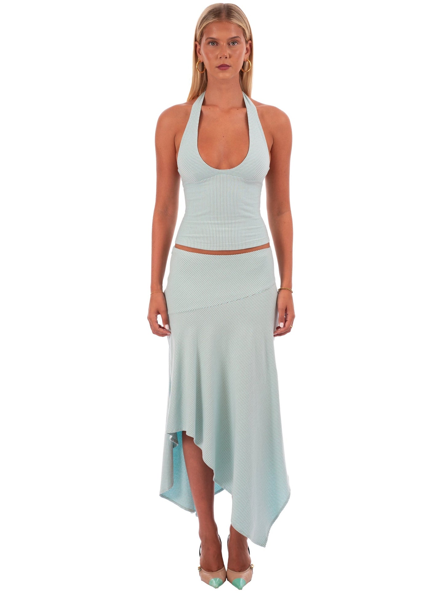 I Am Delilah Yasmin Halter Set in Mint