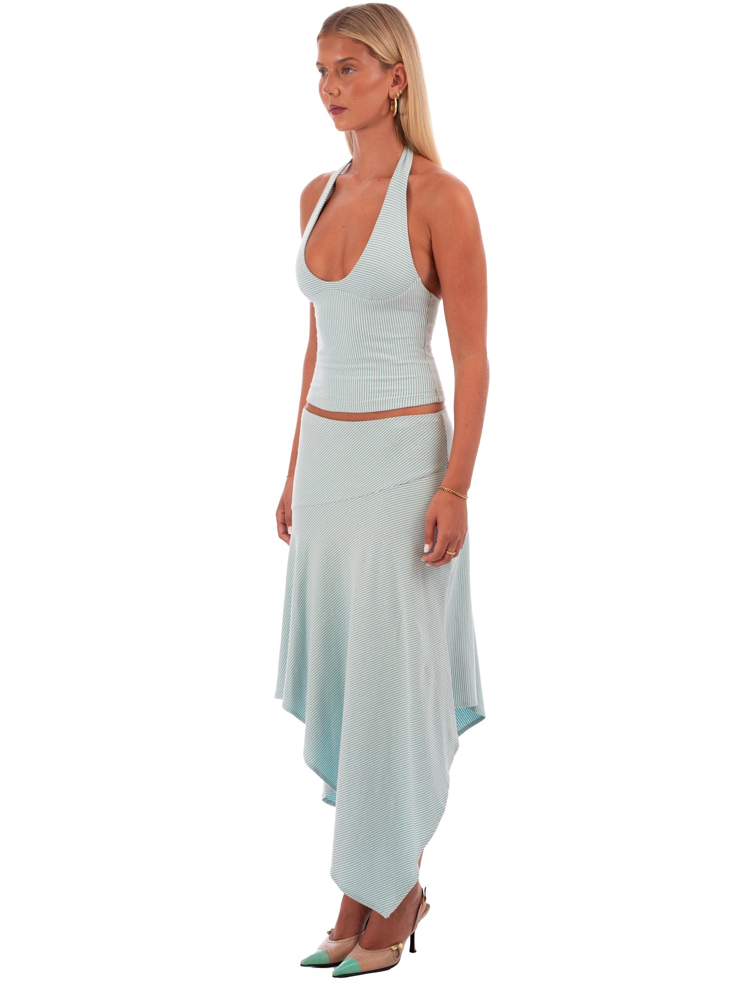 I Am Delilah Yasmin Halter Set in Mint