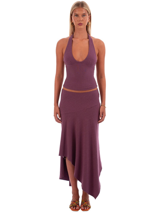 I Am Delilah Yasmin Halter Set in Plum