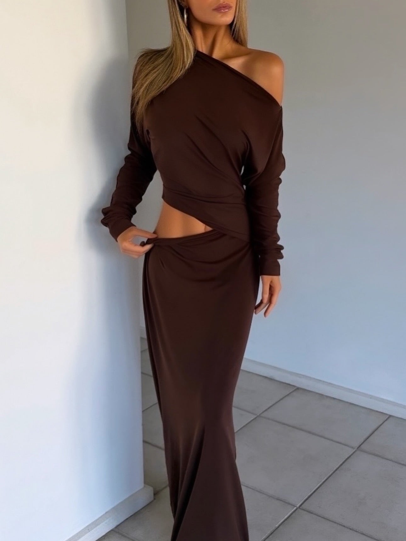 Benni Enya Maxi Dress Chocolate