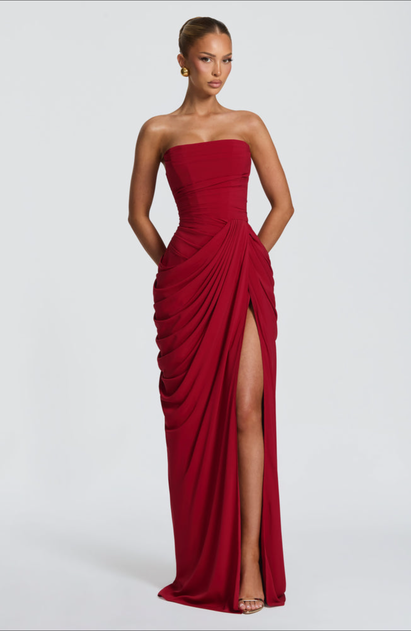 Babyboo Cyra Maxi Dress Deep Red
