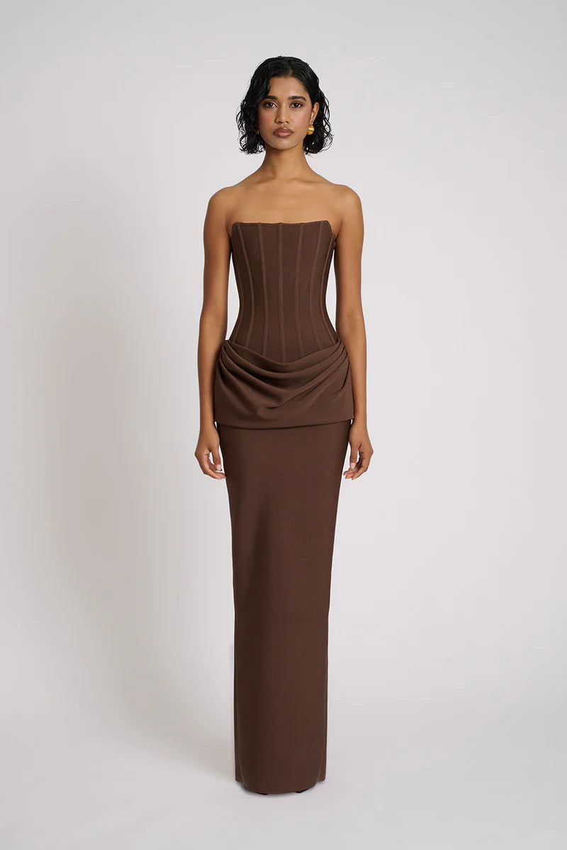 Eliyah the Label Hilda Gown Chocolate