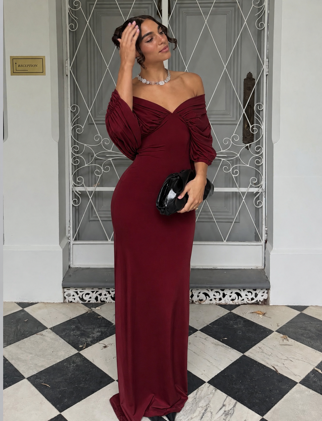 Ance Gria Neve Dress in Burgundy