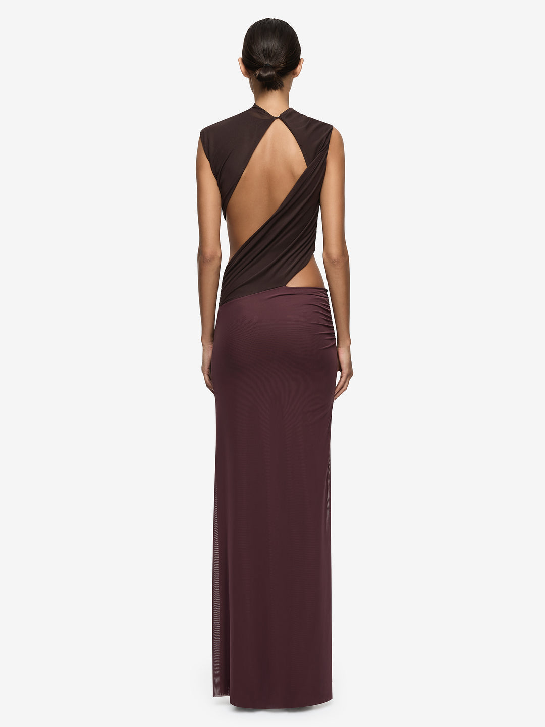 Bec & Bridge Conni Maxi Dress in Dark Chocolate/Aubergine