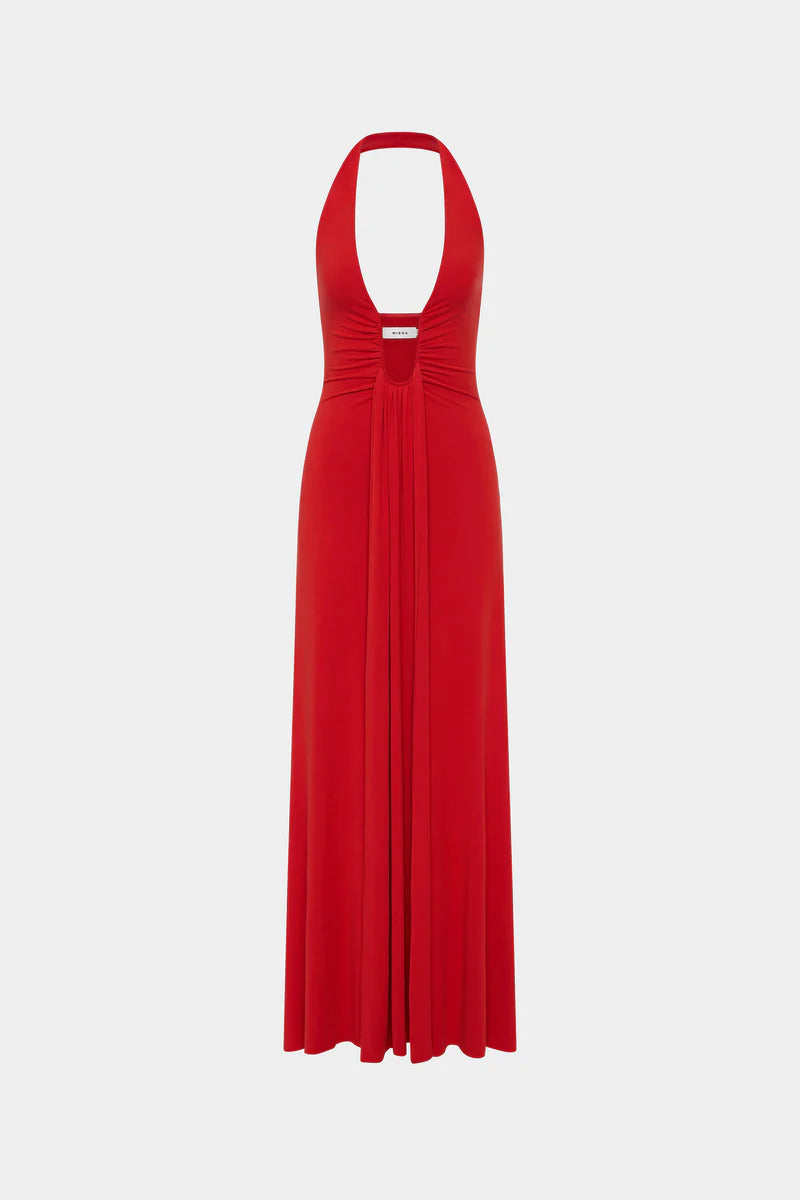 Misha Jennifer Cupro Dress Cherry
