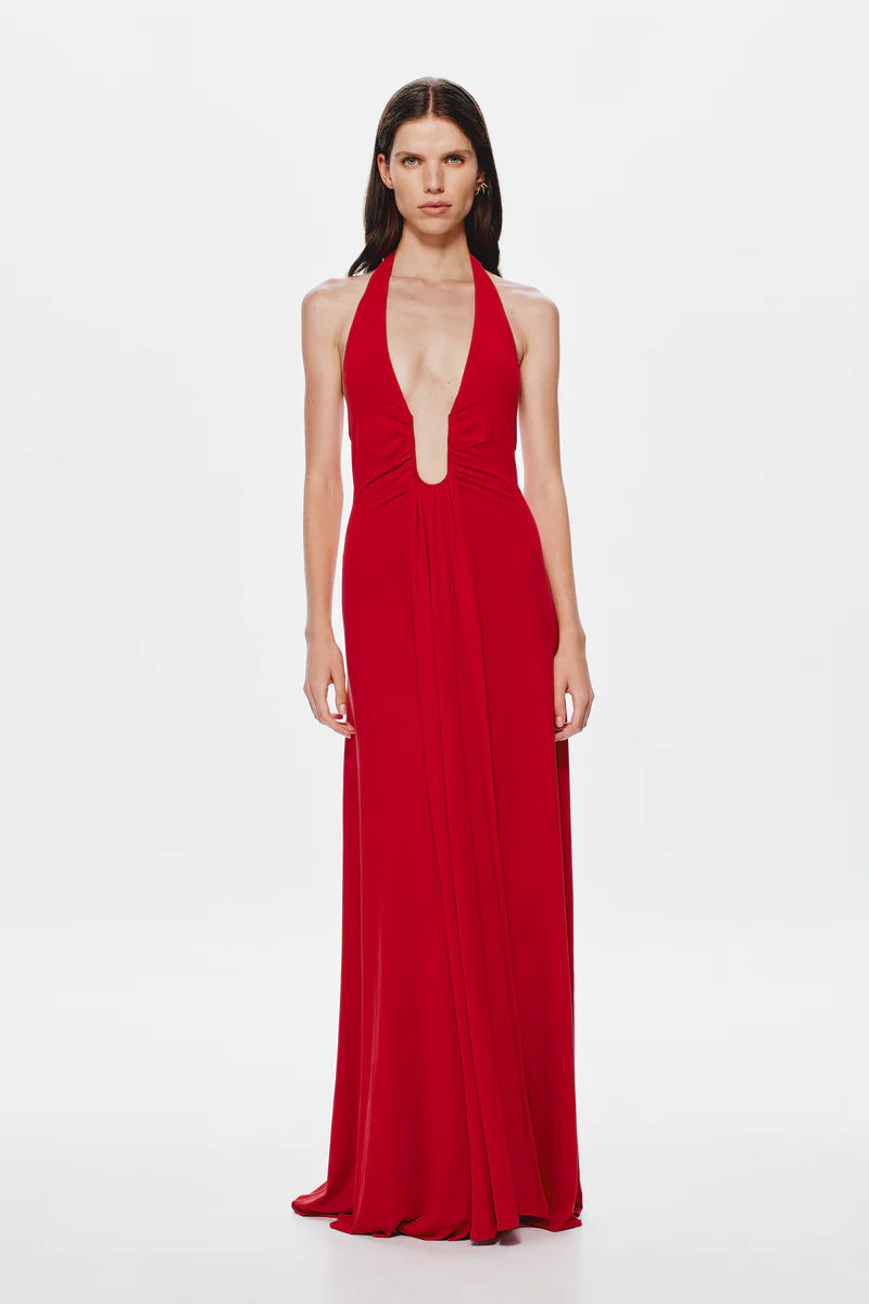 Misha Jennifer Cupro Dress Cherry